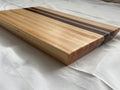 Maple & Walnut Edge Grain Cutting Board with Padauk Accent – 10” x 16” x 1.5”